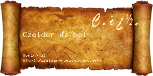 Czelder Ábel névjegykártya
