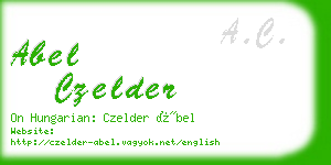 abel czelder business card